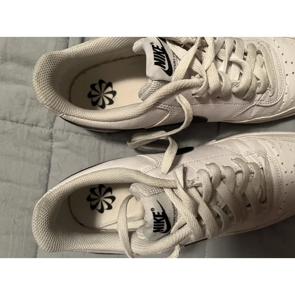 Nike‎ Men's Court Vision Low Sneakers - White/Black/White - 9.5 US - DH2987-101